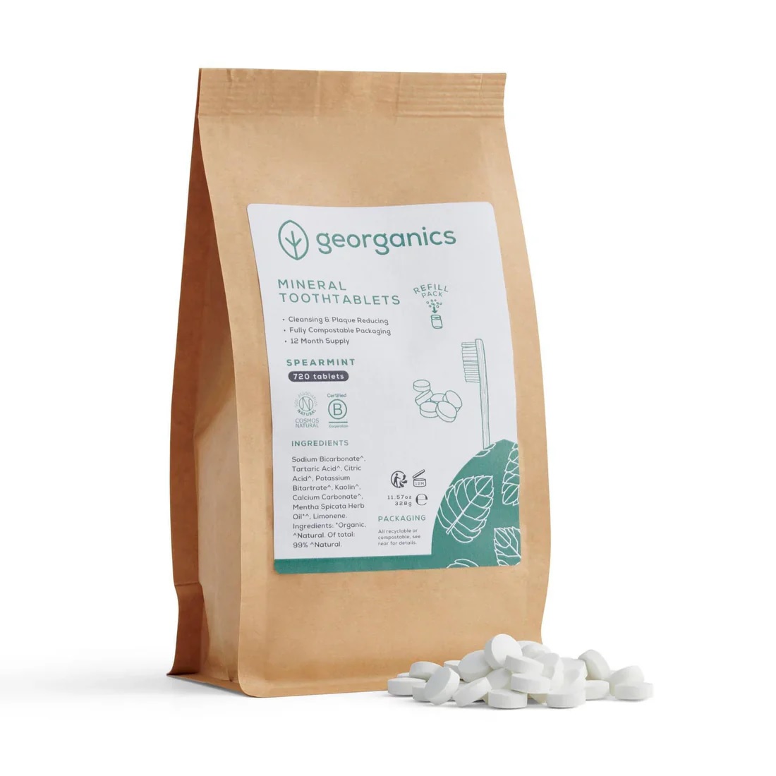 Dentifricio alla menta 720 pastiglie