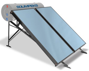 Kit solare termico tinox da 300 lt. per tetto piano